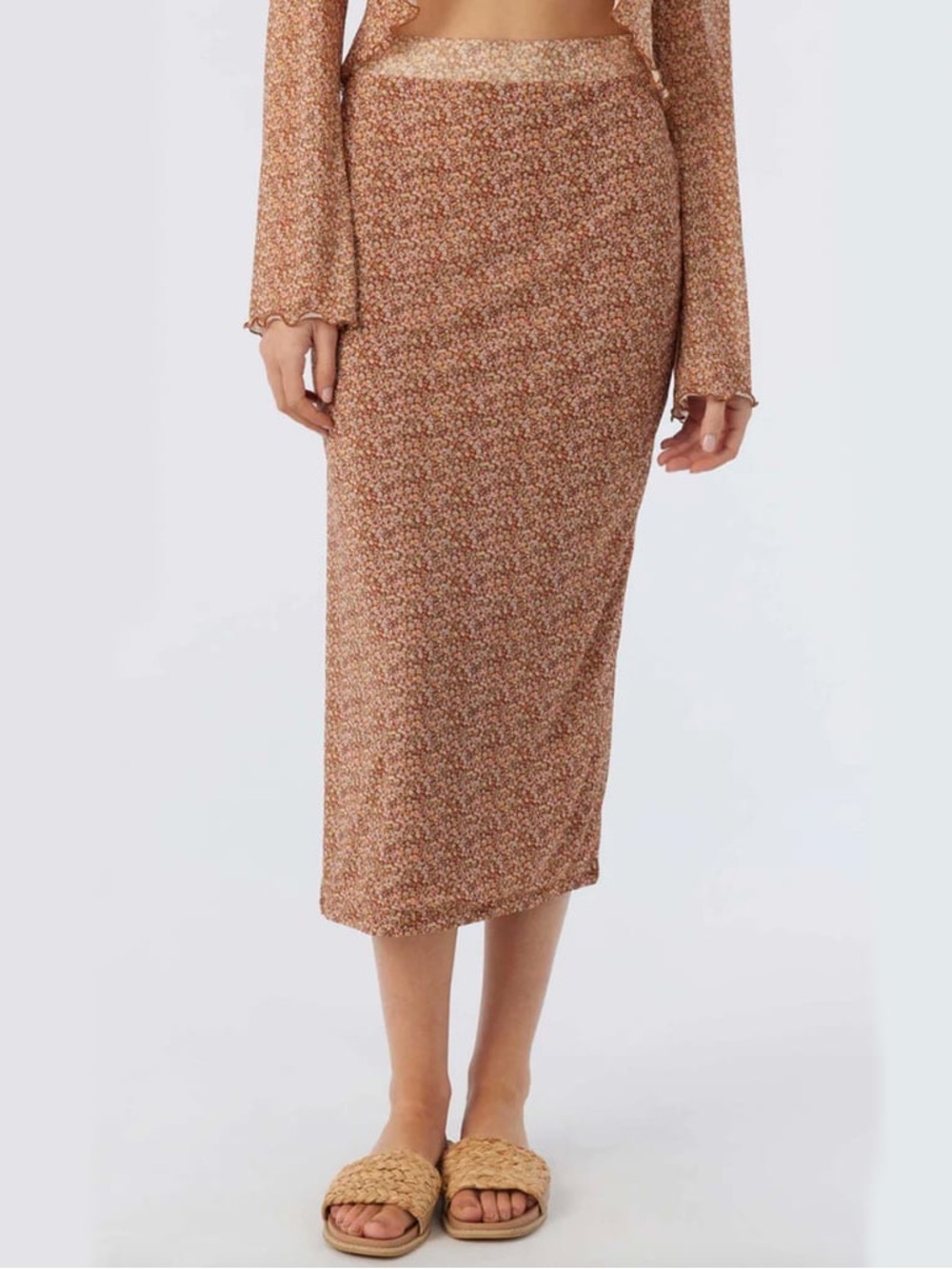 O’Neill Floral Knit Midi Skirt